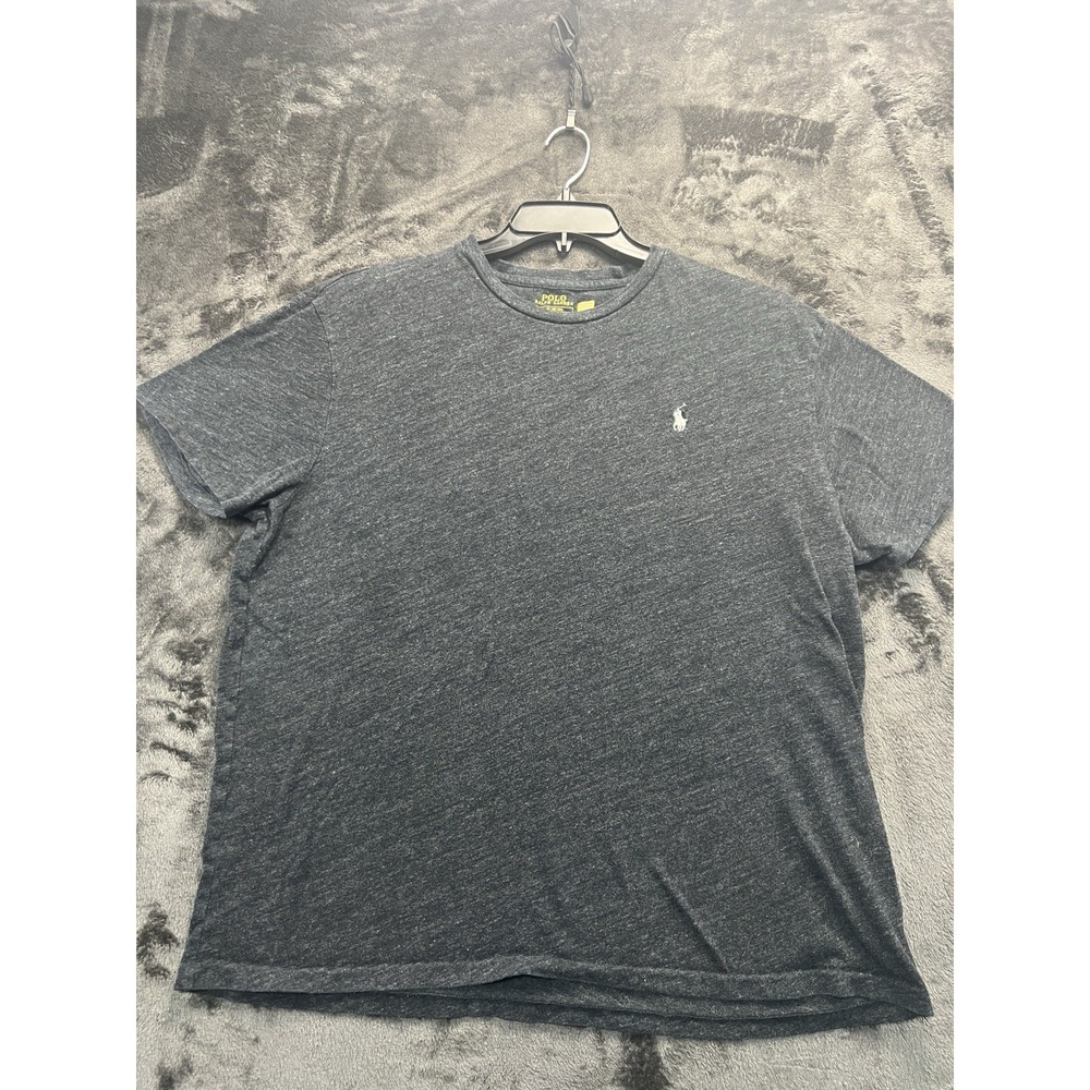 Polo Ralph Lauren Men's Large Charcoal Heather Crew Neck Pony Logo Tee
